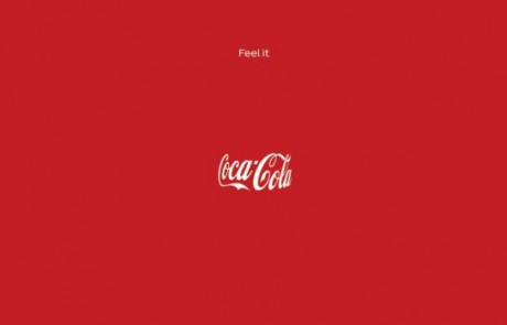 Feel it. Do You see the iconic bottle shape? using the coca cola logo design